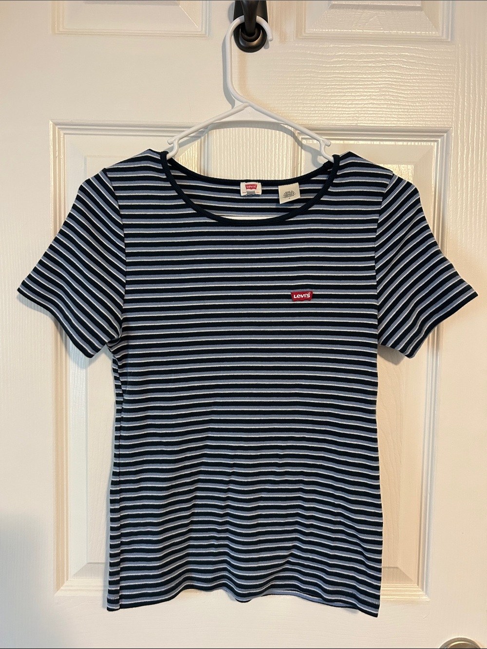 Levi's Navy & White Striped Crewneck Tee